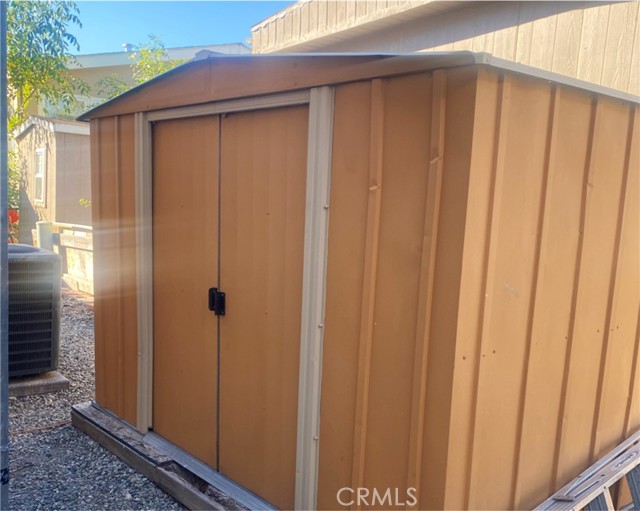 outdoor shed & Central AC unit