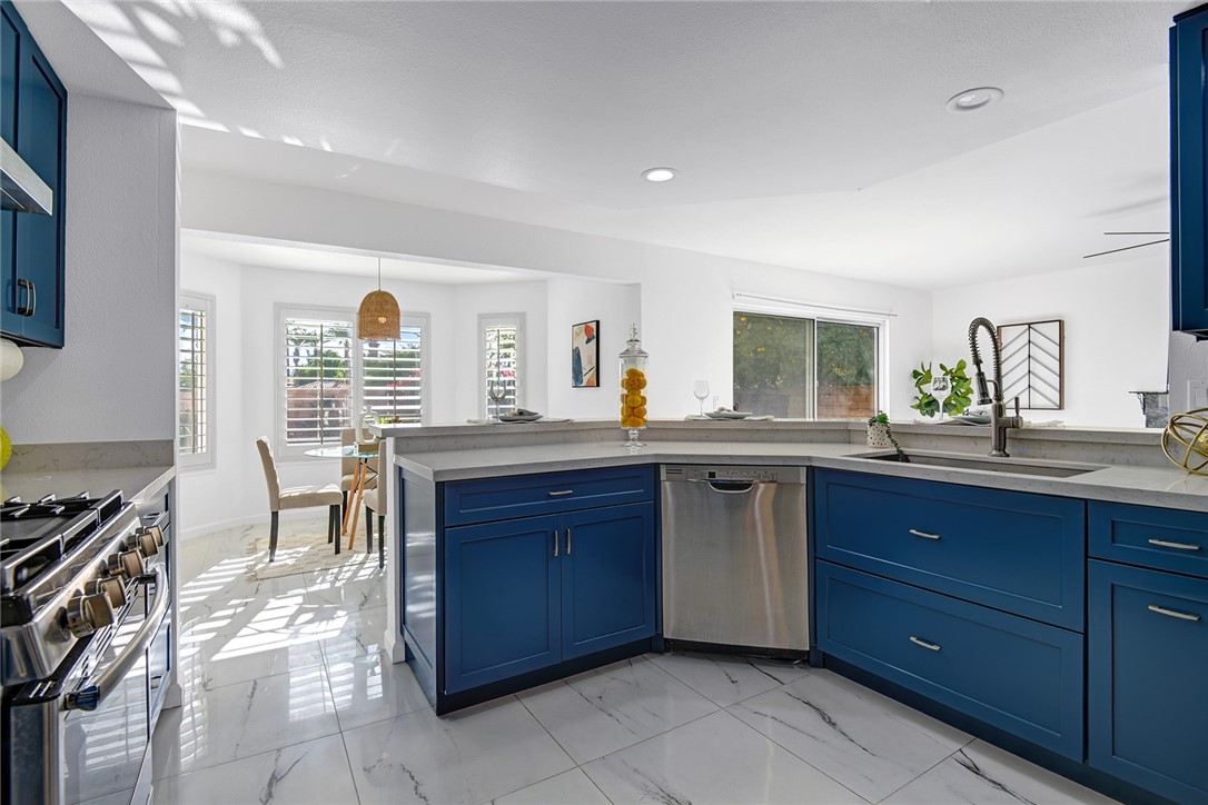 Kitchen looking into breakfast nook