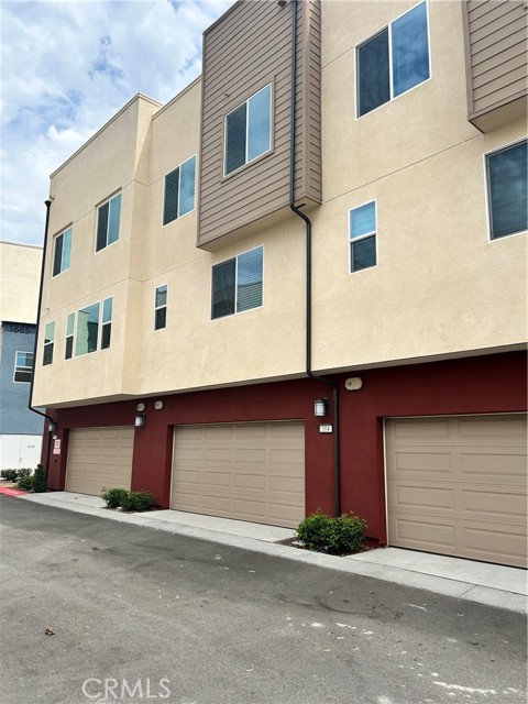 Back of property, garage entrance
