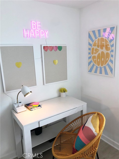 Study area in the bedroom. Be happy!