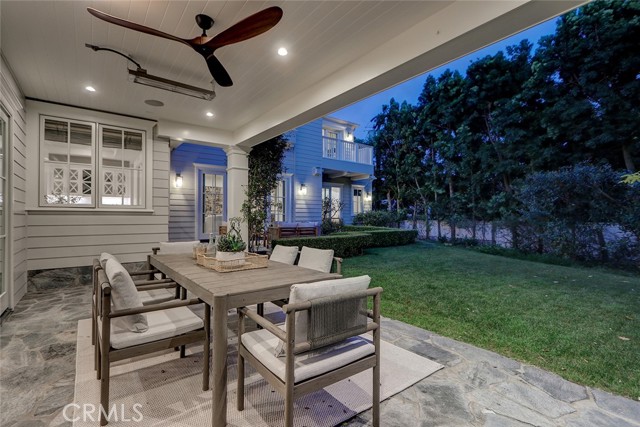 Evening Backyard Family Room Patio