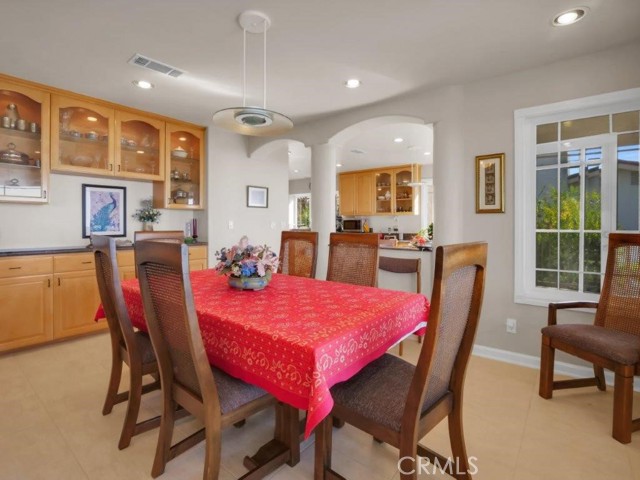 Formal Dining Room with Built-in Cabinets