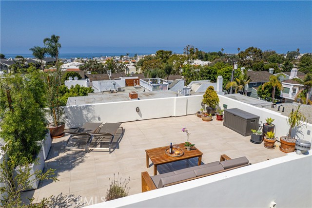 Rooftop coastline views