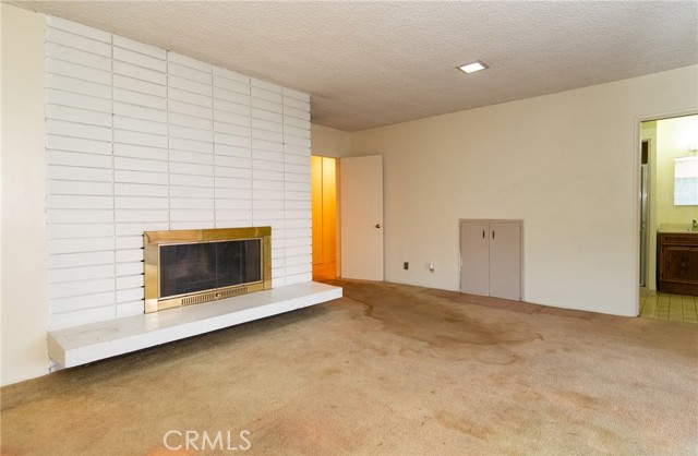 Fireplace and Bathroom #5 in Family Room