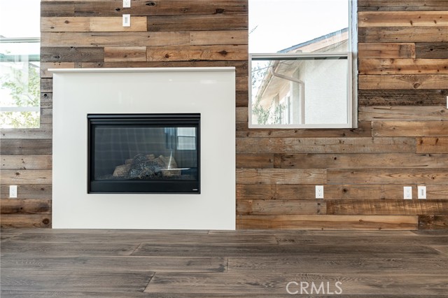 Statement fireplace and accent wall