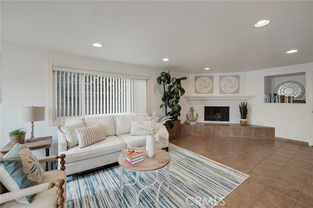 Living Room With Fireplace