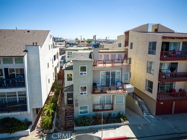 Exterior drone shot of the building