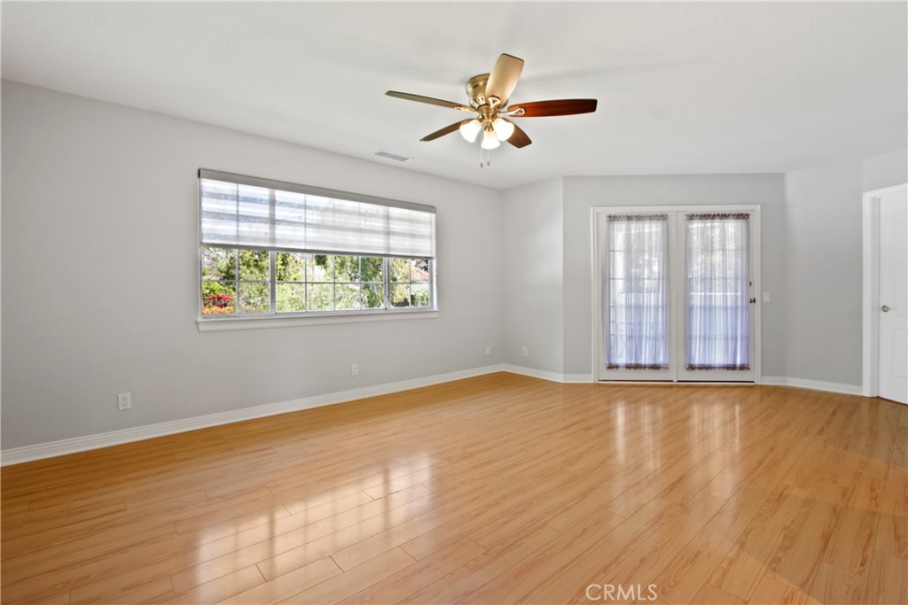 Upstairs bedroom with balcony