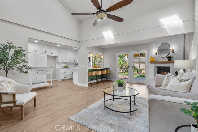 Family room open to kitchen.