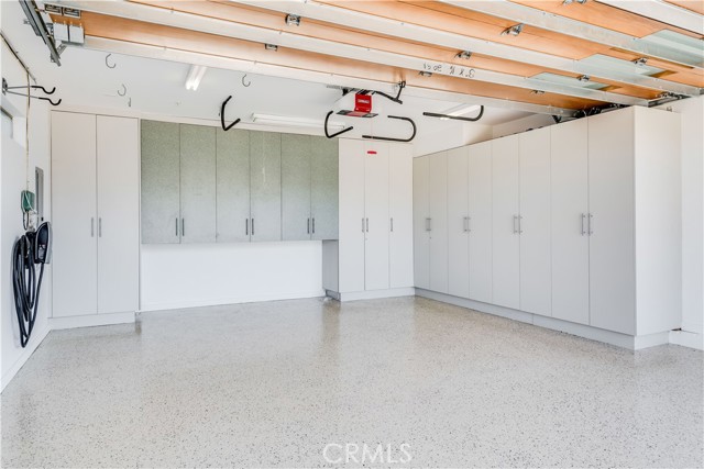 Garage with Tesla charger