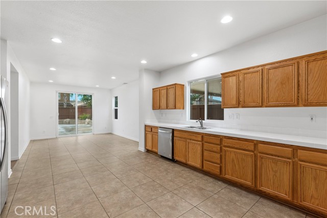 kitchen towards eating area