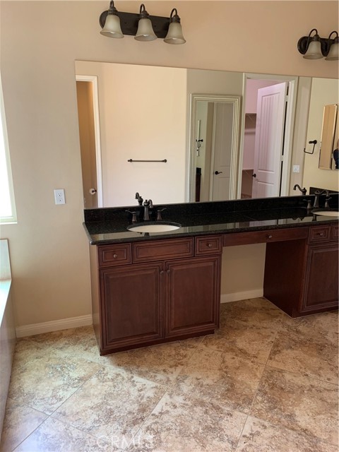 double sink vanity in master