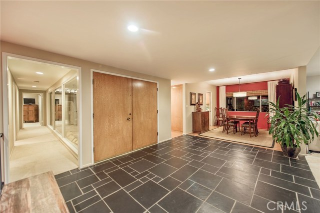 Double door entry and nice slate floors