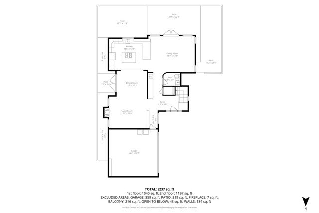 Floorplan of 1st floor