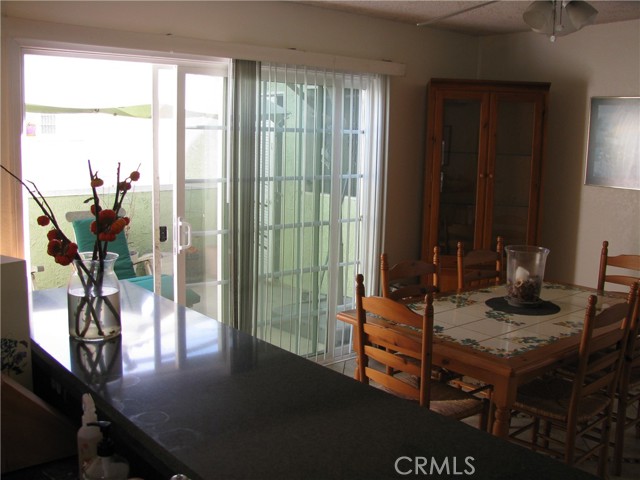 Kitchen/Dining Room open to large private deck