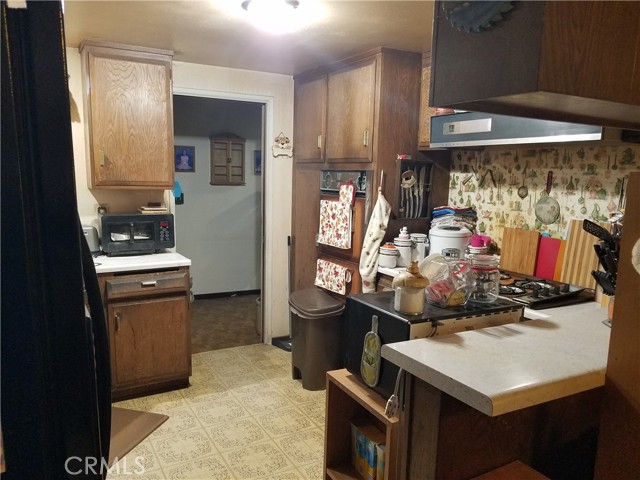 The kitchen opens to the dining area.