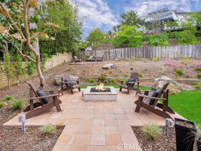 Fire Pit & Sitting Area in Backyard