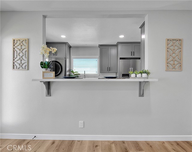 Kitchen View from living room