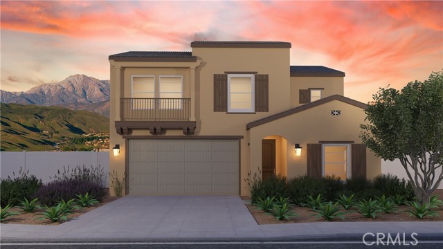 NEW HOME COMMUNITY now open. Purchase in the very 1st phase at the Community of Artisan with est. 30 day move-ins, located in the breathtaking city of Yucaipa, known as the “Jewel of the Inland Empire” and visually framed by the breathtaking San Bernardino Mountains. Energy-efficient SOLAR INCLUDED in price, this 4 Bedroom plus Loft, 3 Bath and 2 car garage single dwelling home boasts a Monterey exterior and includes many upgrades; water resistant, hard surface, RevWood flooring on the entire first floor (with the exception of downstairs carpeted bedroom), Large kitchen island including bar seating and 2 pendant light pre-wire. Alto (light grey) Maple Cabinets throughout home (photos are of the model interior with dark grey cabinets), Walk-In Pantry, Built in desk with shelves and under cabinet lighting in kitchen. Granite kitchen countertops, Stainless steel LG appliance package with free standing gas range, 5 burners and built -in Air Fryer, microwave & dishwasher & single basin stainless-steel sink. Open Floor Plan with recessed lighting in kitchen, dining area & Great Room & flat panel connects for TVs in both the Great Room and upstairs Loft. Whole house Wi-Fi with upgraded long range access points, upstairs Laundry Room with ample cabinet storage and Laundry Room Sink, Voluminous 9' ceilings throughout, Drop Zones with USB charging stations. Milgard windows. Finished 2-car garages with steel roll up garage door and Wi-Fi garage door opener, side yard vinyl fencing (block wall fencing at rear), mini Cul de sac location, close to sizeable community park with picnic areas and barbecue, a cornhole court, turf area for open play & tot lot. Professionally landscaped community with included water efficient front yard landscaping & automatic sprinklers. Wi-Fi programmable thermostat & Tankless Water Heater. Minutes to 10 Freeway, close to schools, shopping, churches, Crafton Hills College and Yucaipa Regional Park. Yucaipa is adjacent to the many wonders of Oak Glen, including apple orchards & museums. 15 minutes to Loma Linda University Hospital. Both interior and exterior Photographs are of the Plan 1 Model Home. This home has some of the same finishes and the Monterey exterior.