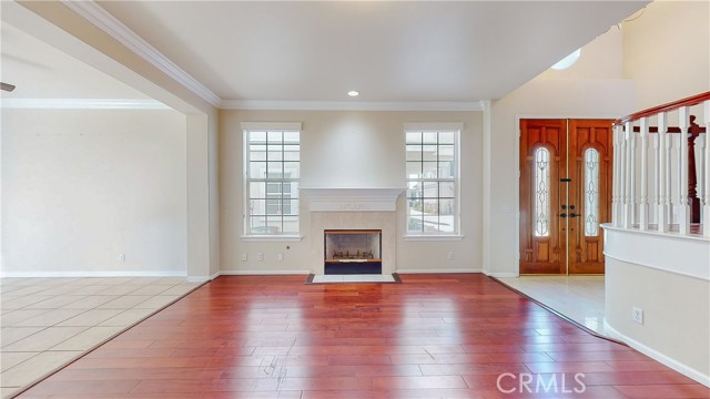 Living room with fireplace