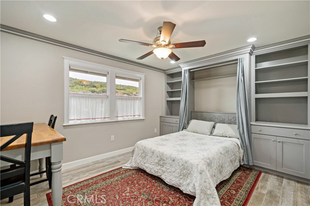 guest bedroom with murphy bed up