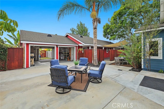 2 car garage in the back with attached guest house