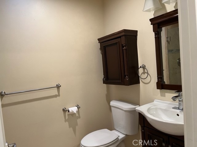 Pretty Guest Bathroom has a step in shower.