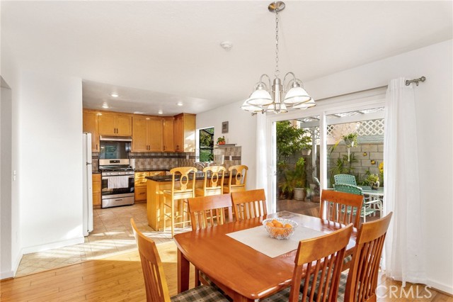 Dining area conveniently near kitchen