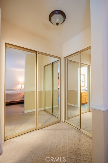 MASTER BEDROOM HAS DUAL MIRRORED CLOSETS