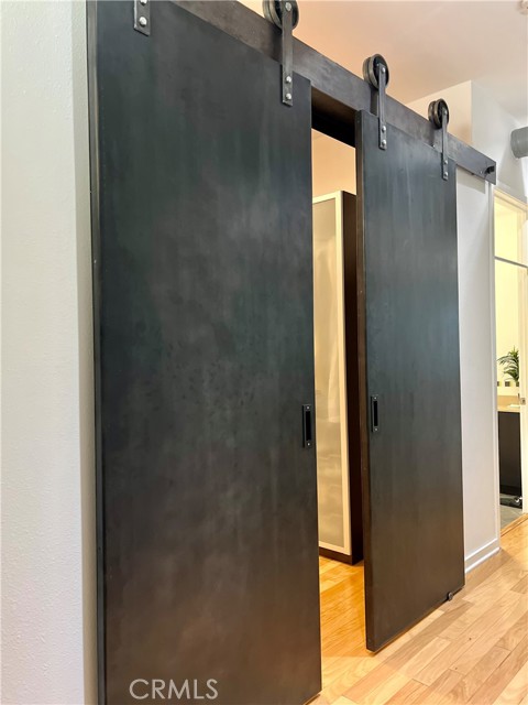 Custom Steel Barn-door to bedroom