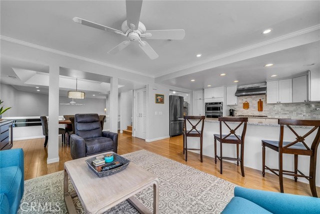 2nd family room area open to kitchen