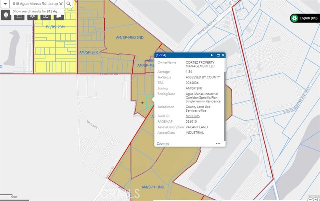 815 Aqua Mansa Road, Bloomington, California 92316, ,Land,For Sale,815 Aqua Mansa Road,CRTR24145359