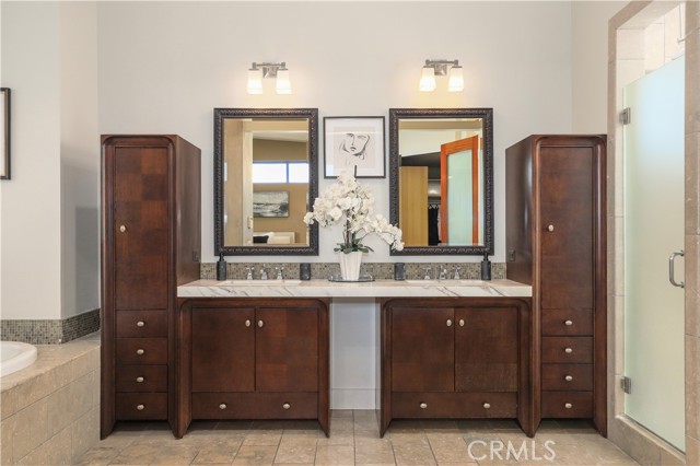 Primary Suite dual sink with great storage!