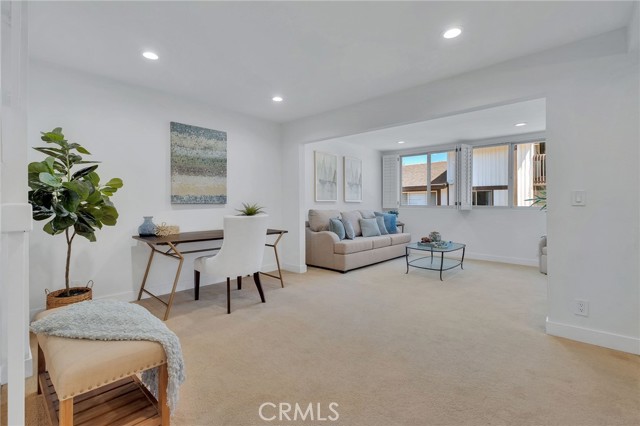Family room area with office the sitting room