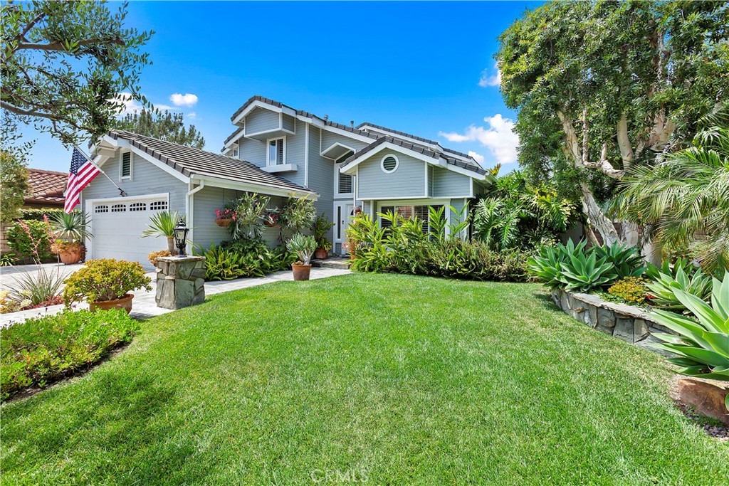 This beautiful San Clemente home is sure to catch your eye with its outstanding curb appeal and panoramic views of the hills. The attention to detail found throughout is second to none. The new furnace, new A/C, new tank-less hot water heater, total PEX re-pipe, and solar panels show that the beauty is more than skin deep. The home features four bedrooms with one bedroom and full bathroom down stairs, new windows, new banister with wrought iron supports, an updated kitchen, new beveled granite throughout, updated bathrooms, a sun room, and a great yard. Speaking of yards, this yard was featured in the San Clemente garden tour! It has a koi pond, built-in BBQ, gazebo, pavers throughout, and is landscaped incredibly! You will feel like you have transported to a lush garden oasis! Live minutes from the beach, hiking trails, great schools and more. All of this comes with low HOA and no MELLO ROOS! Don’t wait because this home will not last!