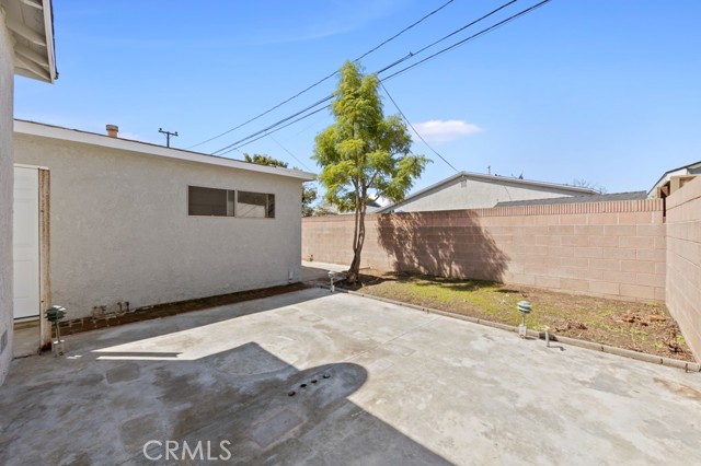 Rear patio area