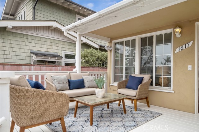 This sunny south-facing front porch is everything!