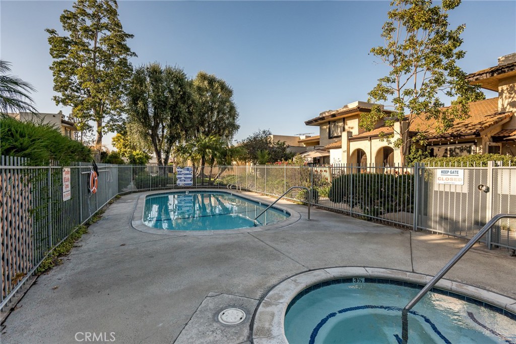 pool and jacuzzi just outside the unit