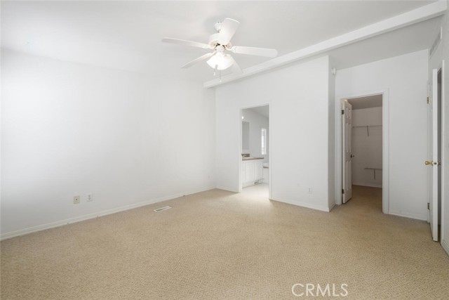 Master bedroom with walk in closet.