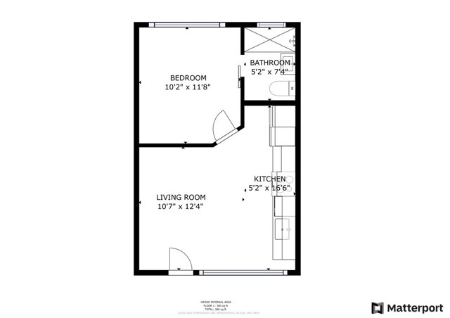 1 Bedroom Floorplan