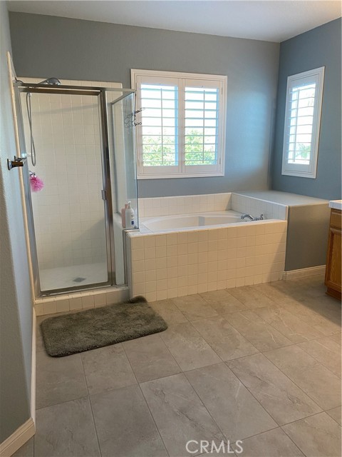 Primary shower and tub