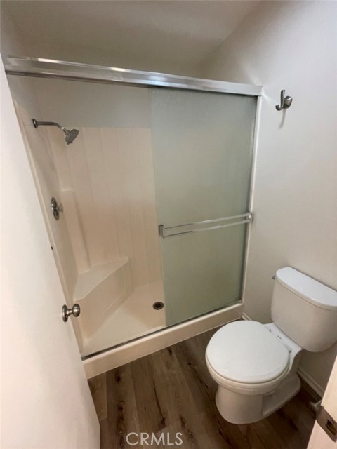 Walk-in shower in primary bathroom