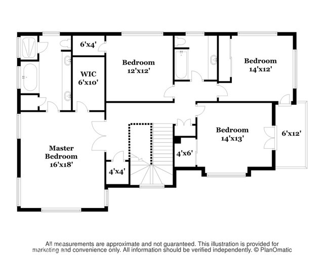 Upstairs floor plan