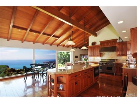 Remodeled Kitchen with sweeping ocean and coastline view