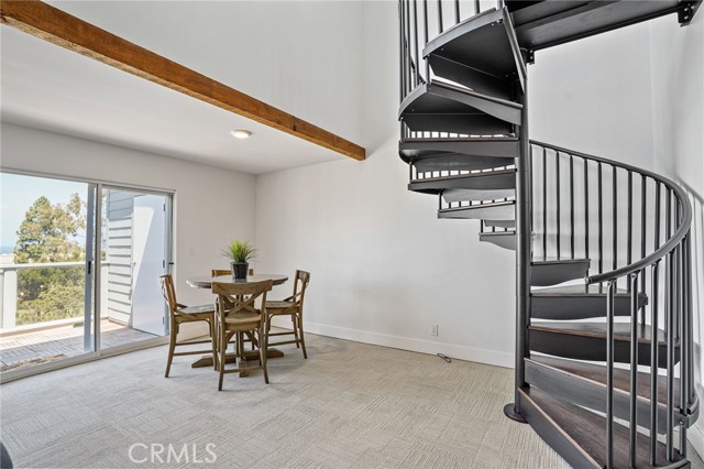 New modern spiral stairs to loft bedroom