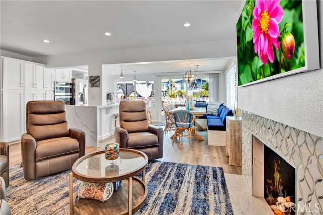 The full open concept and bright colors are uplifting.