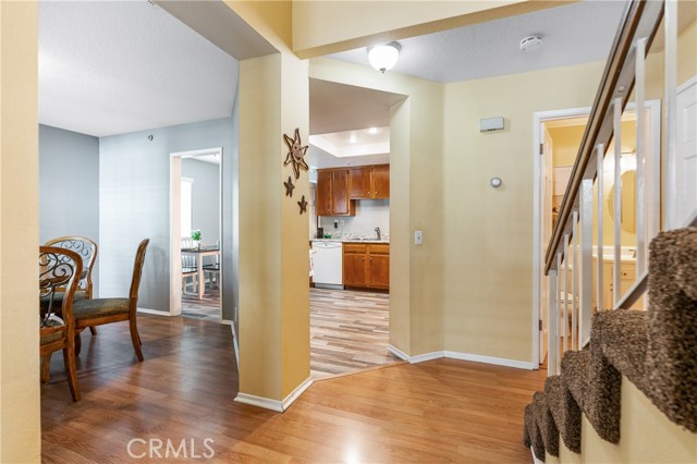 Central Hallway leading to the Dining Room and Kitchen