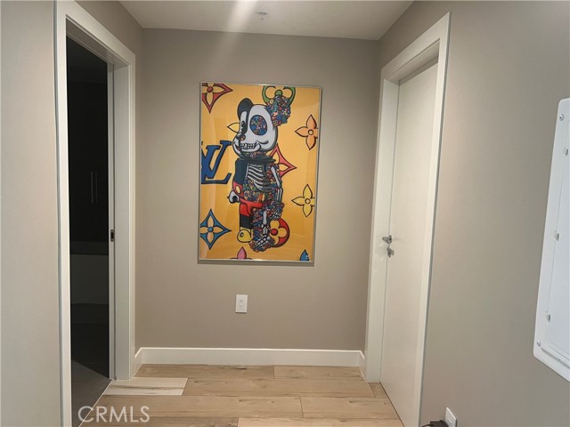 hallway to bathroom and bedroom