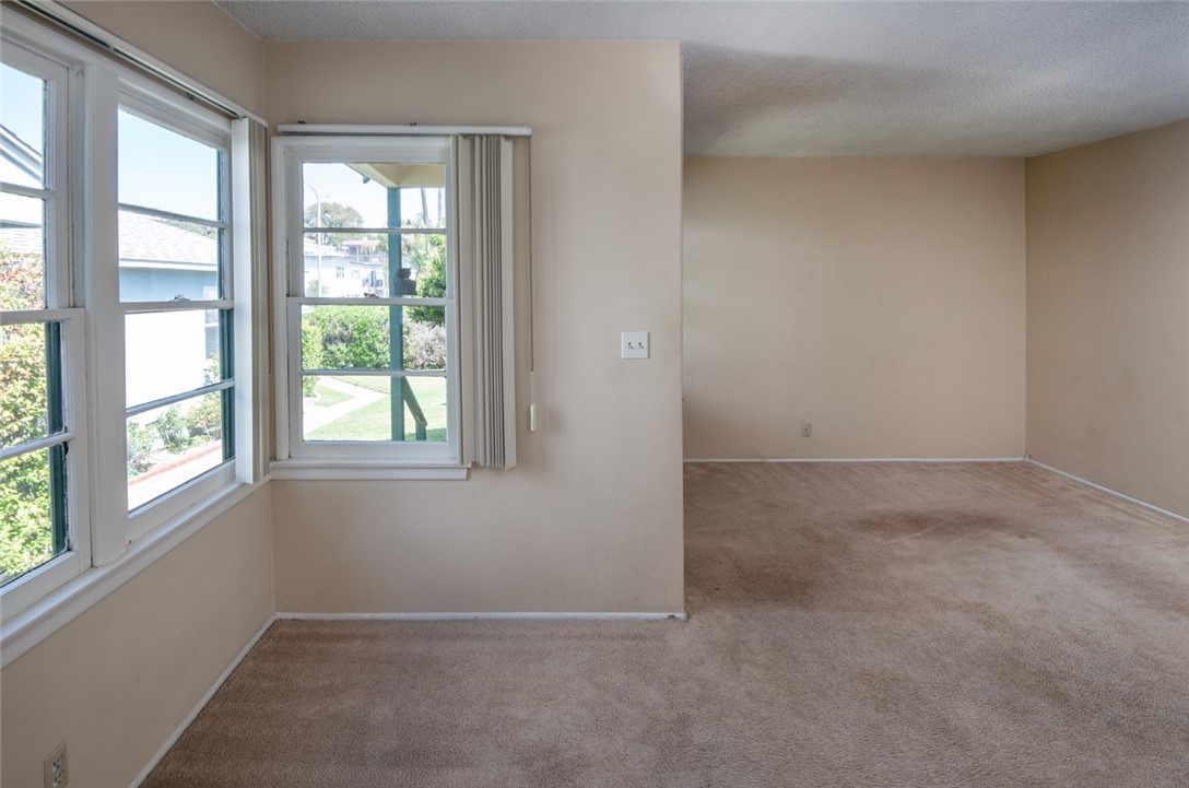 Bay window dining area.