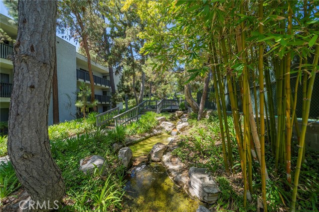 Water features keep the area cooler in the summer months.